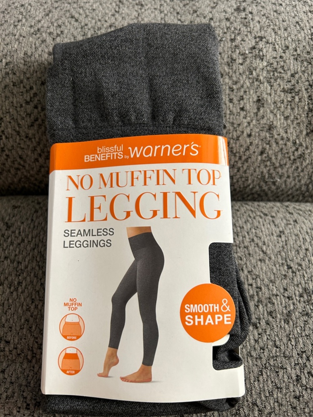 Warner's No Muffin Top Legging Seamless Leggings - Dark Gray